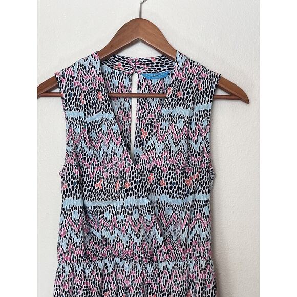 NWT Tori Richard Honolulu Paulina Women’s Sz 2 Multicolor Dot Sleeveless Dress - Picture 2 of 9